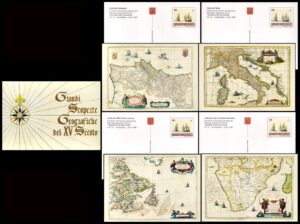 VATICANO/ENTEROS POSTALES, 1997 - MAPAS - GRANDES DESCUBRIMIENTOS GEOGRAFICOS DEL SIGLO XV - 4 TARJETAS - NUEVAS - CON ESTUCHE