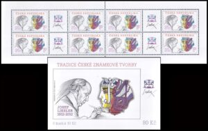 REPUBLICA CHECA/SELLOS, 2012 - JOSEF LIESLER - PINTOR Y DISEÑADOR DE SELLOS - YV C 626 - CARNET - NUEVO