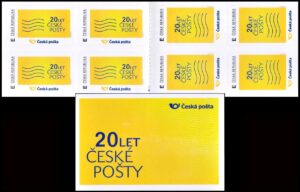 REPUBLICA CHECA/SELLOS, 2013 - 20 ANIVERSARIO DEL CORREO CHECO - YV C 691 - CARNET - AUTOADHESIVO - NUEVO