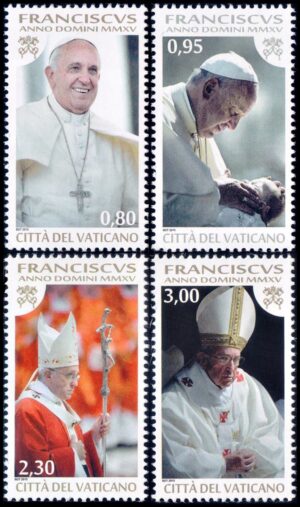 VATICANO/SELLOS, 2015 - PAPA FRANCISCO - YV 1680/83 - 4 VALORES - MINT