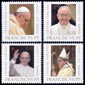 VATICANO/SELLOS, 2013 - COMIENZO DEL PONTIFICADO DEL PAPA FRANCISCO - YV 1623/26 - 4 VALORES - MINT