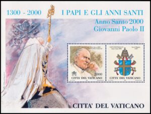 VATICANO/SELLOS, 2000 - PAPA JUAN PABLO II - ESCUDO PAPAL - YV BF 22 - BLOQUE - NUEVO - MINT