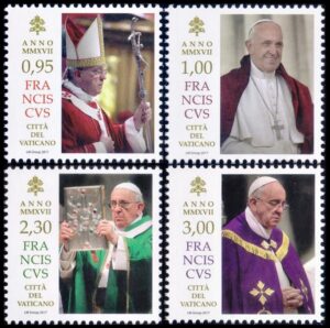 VATICANO/SELLOS, 2017 - PAPA FRANCISCO - YV 1742/45 - 4 VALORES - MINT