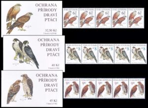 CZECH REPUBLIC/STAMPS, 2003 - NATURE PROTECTION - BIRDS OF PREY - YV C 341/43 - 3 BOOKLETS - MNH