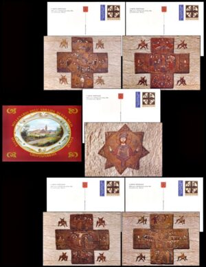 VATICANO/ENTEROS POSTALES, 2004 - ABADIA DE SAN NILO - MILENARIO - GROTTAFERRATA -  5 TARJETAS – NUEVAS – CON ESTUCHE