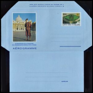 VATICANO/SOBRES, 1996 - ORGANIZACION MUNDIAL POR EL TURISMO - AEROGRAMA - NUEVO