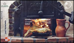 ESPAÑA/SELLOS, 2024 - GASTRONOMIA - CASTILLA Y LEON - ESPAÑA EN 19 PLATOS - YV F 5534 - BLOQUE - MINT