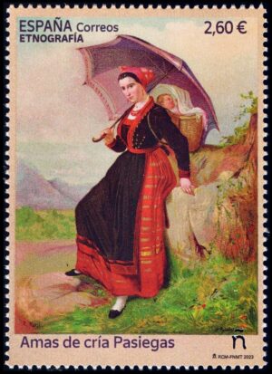 ESPAÑA/SELLOS, 2023 - ETNOGRAFIA - AMAS DE CRIA PASIEGAS - CANTABRIA - YV 5438 - 1 VALOR - MINT