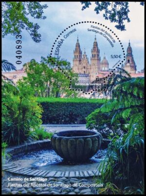 ESPAÑA/SELLOS, 2024 - CAMINO DE SANTIAGO DE COMPOSTELA - CATEDRAL - F 5526 - BLOQUE - MINT