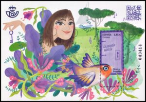 ESPAÑA/SELLOS, 2023 – MUSICA – LA PUERTA VIOLETA – ROZALEN – YV F 5461 – BLOQUE – MINT