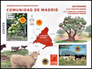 ESPAÑA/SELLOS, 2025 - MADRID - GASTRONOMIA - YV F 5572 - BLOQUE - MINT
