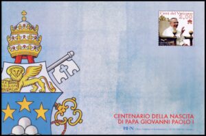 VATICANO/SOBRES, 2012 - SOBRE ENTERO POSTAL - CENTENARIO DEL NACIMIENTO DE JUAN PABLO I - NUEVO