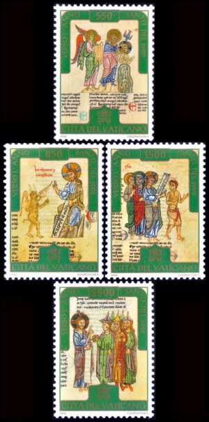 VATICANO/SELLOS, 1996 - HACIA EL AÑO SANTO 2000 - YV 1046/49 -4 VALORES - MINT