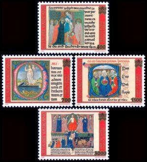 VATICANO/SELLOS, 1995 - HACIA EL AÑO SANTO 2000 - YV 1125/28 - 4 VALORES - MINT