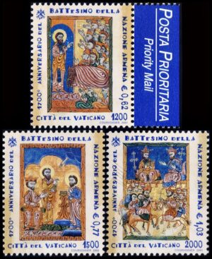 VATICAN/STAMPS, 2001 - 1700TH ANNIVERSARY OF THE BAPTISM OF THE ARMENIAN NATION - YV 1224/26 - 3 VALUES - MNH