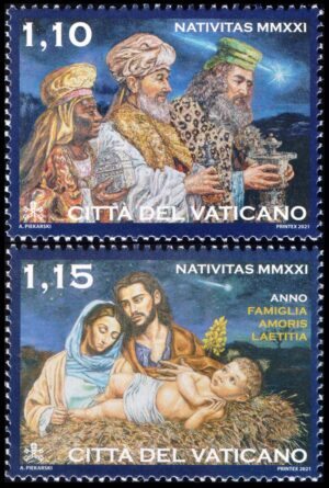 VATICAN/STAMPS, 2021 – CHRISTMAS – YV 1896/97 – 2 VALUES – MINT