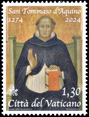VATICANO/SELLOS, 2024 - SANTO TOMÁS DE AQUINO - 750 ANIVERSARIO DE SU MUERTE - YV 1970 - 1 VALOR - MINT