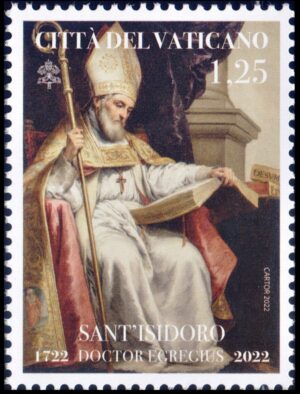 VATICANO/SELLOS, 2022 - SAN ISIDORO DE SEVILLA - DOCTOR DE LA IGLESIA - YV 1922 - 1 VALOR - MINT