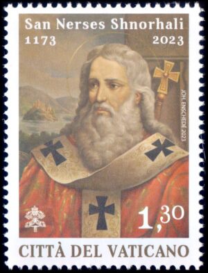VATICANO/SELLOS, 2023 - SAN NERSES SHNORHALI - SANTO DE LA IGLESIA APOSTOLICA ARMENIA - YV 1945 - 1 VALOR - MINT