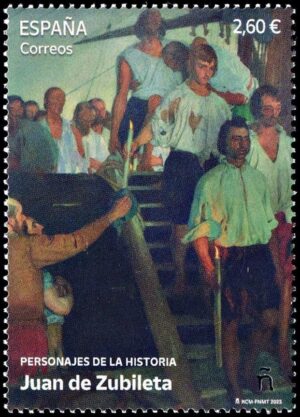 ESPAÑA/SELLOS, 2023 - PERSONAJES DE LA HISTORIA - JUAN DE ZUBILETA - YV 5443 - 1 VALOR - MINT