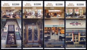 ARGENTINA/SELLOS, 2025 - BARES NOTABLES DE LA CIUDAD DE BUENOS AIRES - 4 VALORES - MINT