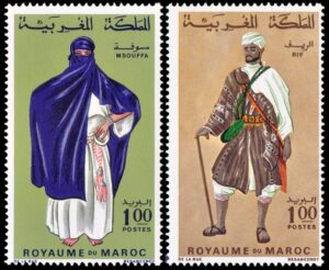 MARRUECOS/SELLOS, 1968 - TRAJES TIPICOS - YV 553/54 - 2 VALORES - MINT