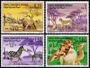 SOMALIA/SELLOS, 1971 - ANIMALES SALVAJES - YV 134/37 - 4 VALORES - MINT