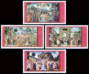 VATICANO/SELLOS, 2001 - LA CAPILLA SIXTINA RESTAURADA - YV 1220/23 - 4 VALORES - MINT