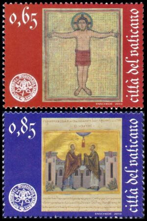 VATICANO/SELLOS, 2010 - BIBLIOTECA APOSTOLICA VATICANA - MINIATURAS - YV 1529/30 - 2 VALORES - MINT