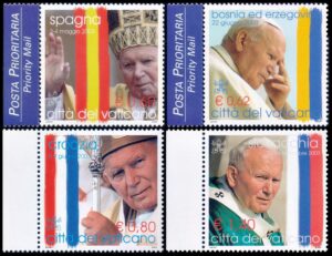 VATICANO/SELLOS, 2004 - VIAJES DEL PAPA JUAN PABLO II - YV 1328/31