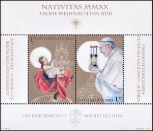 VATICANO/SELLOS, 2020 - NAVIDAD - YV F 1867 - BLOQUE - MINT