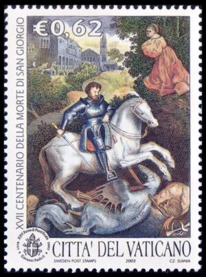 VATICANO/SELLOS, 2003 - SAN JORGE - PINTURA - YV 1313 - 1 VALOR - MINT