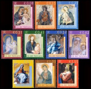 VATICANO/SELLOS, 2002 - MADONAS DE LA BASILICA DE SAN PEDRO - YV 1250/59 - 10 VALORES - MINT