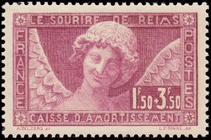 FRANCIA/SELLOS, 1930 - ANGEL DE LA SONRISA - CAISSE D'AMORTISSEMENT - YV 256 - 1 VALOR - NUEVO CON BISAGRA