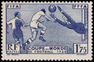 FRANCIA/SELLOS, 1938 - FUTBOL - CAMPEONATO MUNDIAL FRANCIA 1938 - YV 396 - 1 VALOR - MINT