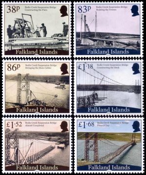 MALVINAS/SELLOS, 2025 - PUENTES - ARQUITECTURA - 6 VALORES - MINT