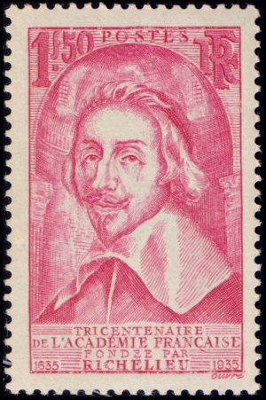 FRANCIA/SELLOS, 1935 - CARDENAL DE RICHELIEU - YV 305 - 1 VALOR - MINT