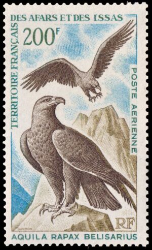 AFARS E ISSAS/SELLOS, 1967 – AVES RAPACES – AGUILA – YV A 56 – 1 VALOR – AEREO – MINT