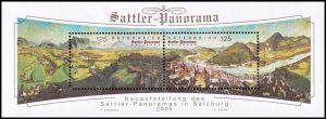 AUSTRIA/SELLOS, 2005 - PINTURAS - VILLA DE SALZBURGO - OBRA DE JOHAN MICHAEL SATTLER - YV BL 36 - BLOQUE - MINT