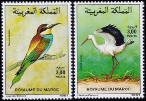 MOROCCO/STAMPS, 1991 - FAUNA - BIRDS - YV 1110/11 - 2 VALUES - MINT