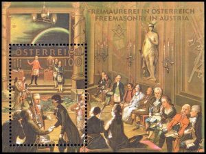 AUSTRIA/SELLOS, 2006 - PINTURA - MASONERIA - YV BF 38 - BLOQUE - MINT