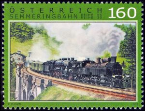 AUSTRIA/SELLOS, 2015 - LOCOMOTORA - LINEA TRENES DE SEMMERING - PUENTE - YV 3061 - 1 VALOR - MINT