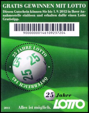 AUSTRIA/SELLOS, 2011 - JUEGOS DE AZAR - LOTTO - YV BF 68 - BLOQUE - MNH