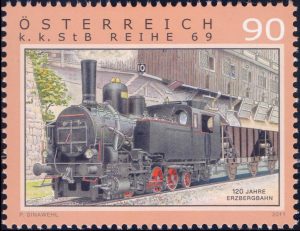 AUSTRIA/SELLOS, 2011 - TRENES - LOCOMOTORA A VAPOR KK StB HEINHE 69 - YV 2785 - 1 VALOR - MINT