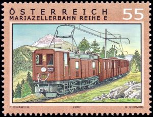 AUSTRIA/SELLOS, 2007 – TRENES ELECTRICO - LOCOMOTORA MARIAZELLERBAHN REIHE E - YV 2490 - 1 VALOR - MINT