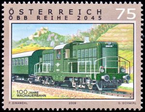 AUSTRIA/SELLOS, 2009 - TRENES - LOCOMOTORA A VAPOR OBB REIHE 2045 - YV 2646 - 1 VALOR - MINT