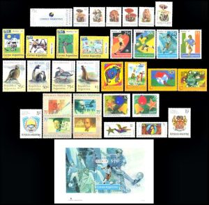ARGENTINA - 1994 AÑO COMPLETO - 47 SELLOS CONMEMORATIVOS + 6 ORDINARIOS + 1 BLOQUE - NUEVO - MINT