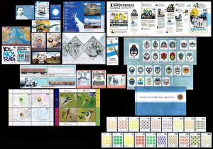 ARGENTINA - 2016 AÑO COMPLETO - 19 CONMEMORATIVOS + 9 ORDINARIOS + 10 SELLOS UNIDAD POSTAL + CARNET ORDINARIO ( 25 SELLOS) Y 5 BLOQUES - MNH
