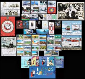ARGENTINA - 2019 AÑO COMPLETO - 13 CONMEMORATIVOS + 15 ORDINARIOS + 6 BLOQUES + 17 SELLOS U.P. + 1 CARNET ORDINARIO ( 5 SELLOS) - MINT