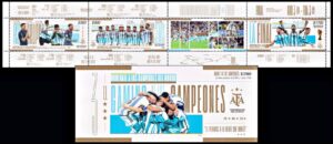 ARGENTINA/SELLOS, 2023 – FUTBOL – CAMPEONATO MUNDIAL "QATAR 2022" – CARNET ORDINARIO – GJ CARNET 4482 – MINT